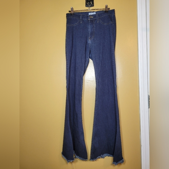 Judy Blue Lily High Rise Raw Hem Flare Jeans sz 27 8396 - Picture 3 of 10
